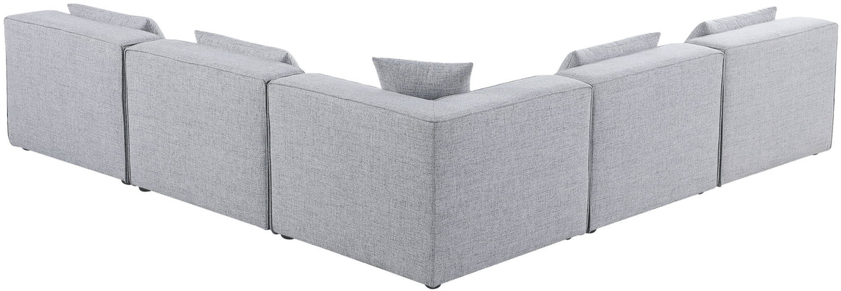 Cube - Linen 5 Piece Modular Corner Armless Sectional
