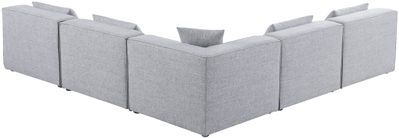Cube - Linen 5 Piece Modular Corner Armless Sectional