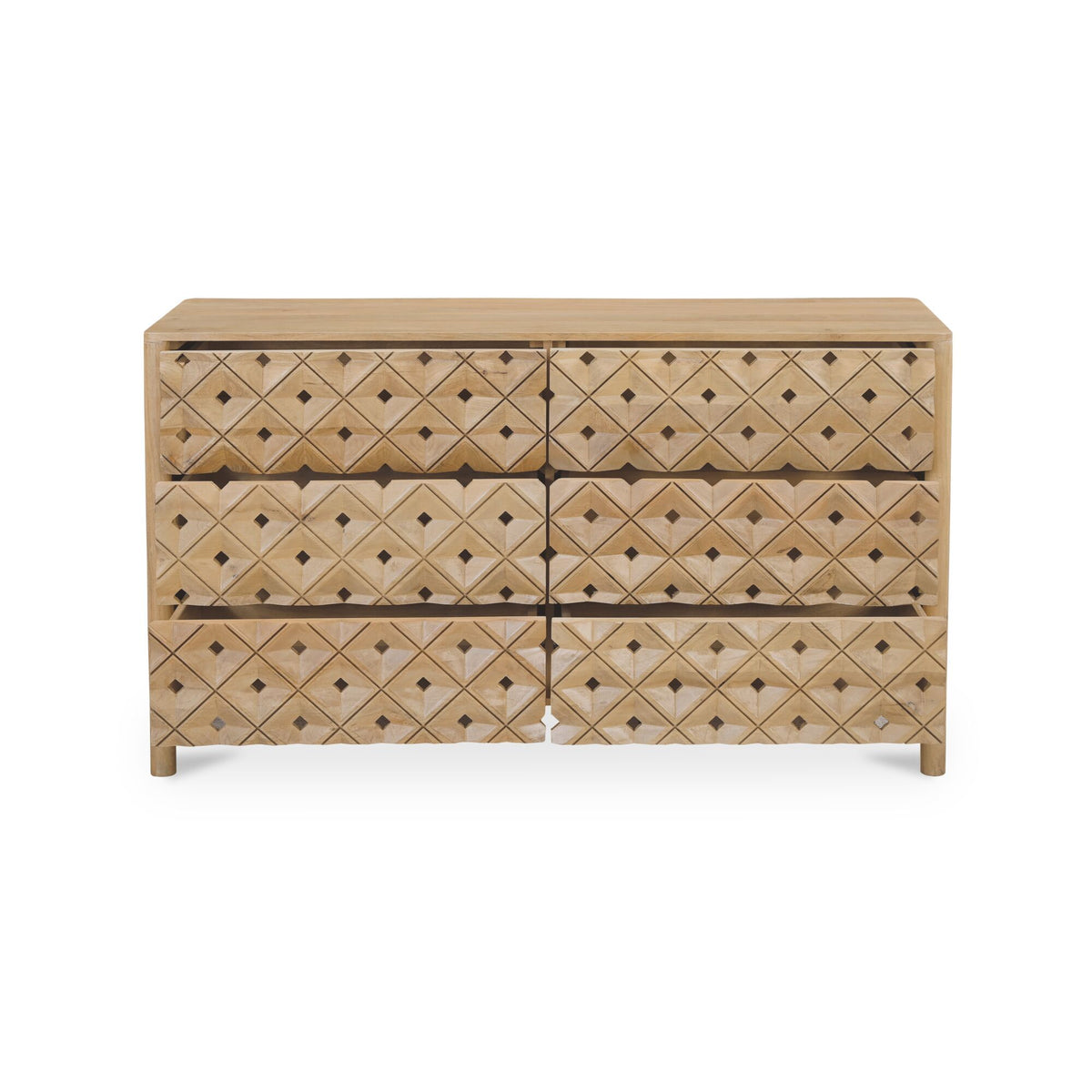 Fulton - 6 Drawer Dresser - Natural