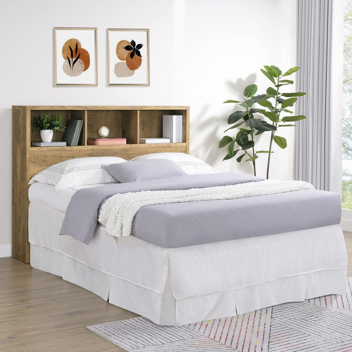 Westpark 49-inch Queen Bookcase Headboard Mango