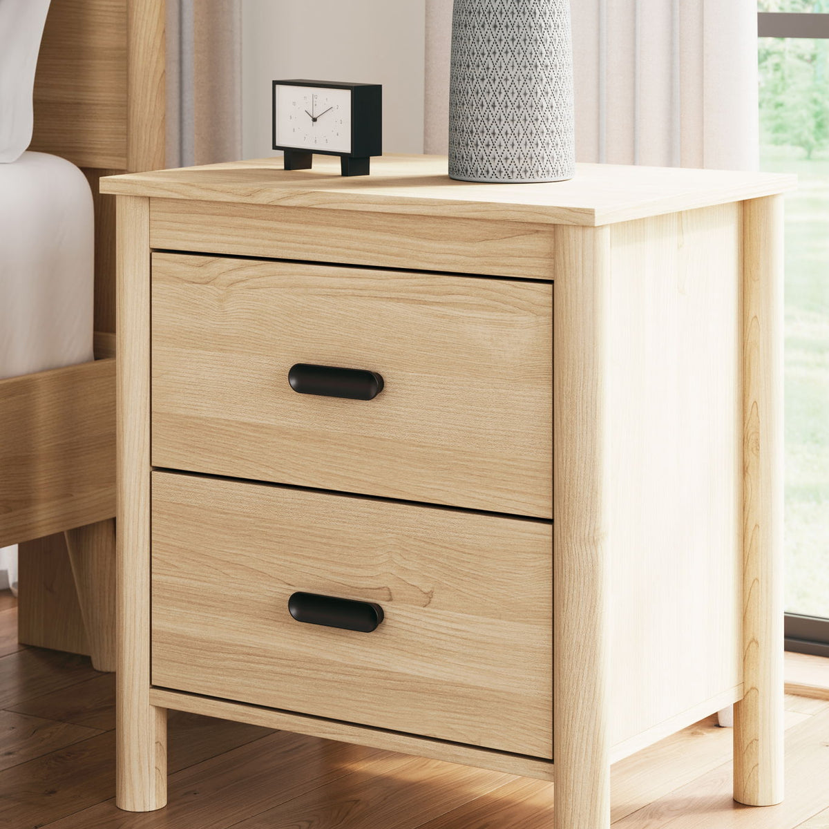 Cabinella - Two Drawer Night Stand - Tan