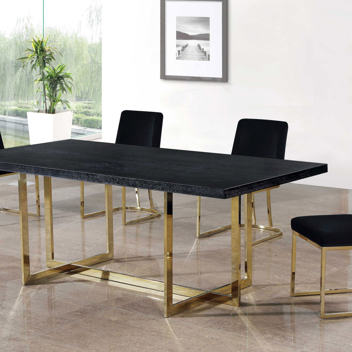 Heidi - Dining Chair with Gold Legs (Set of 2)
