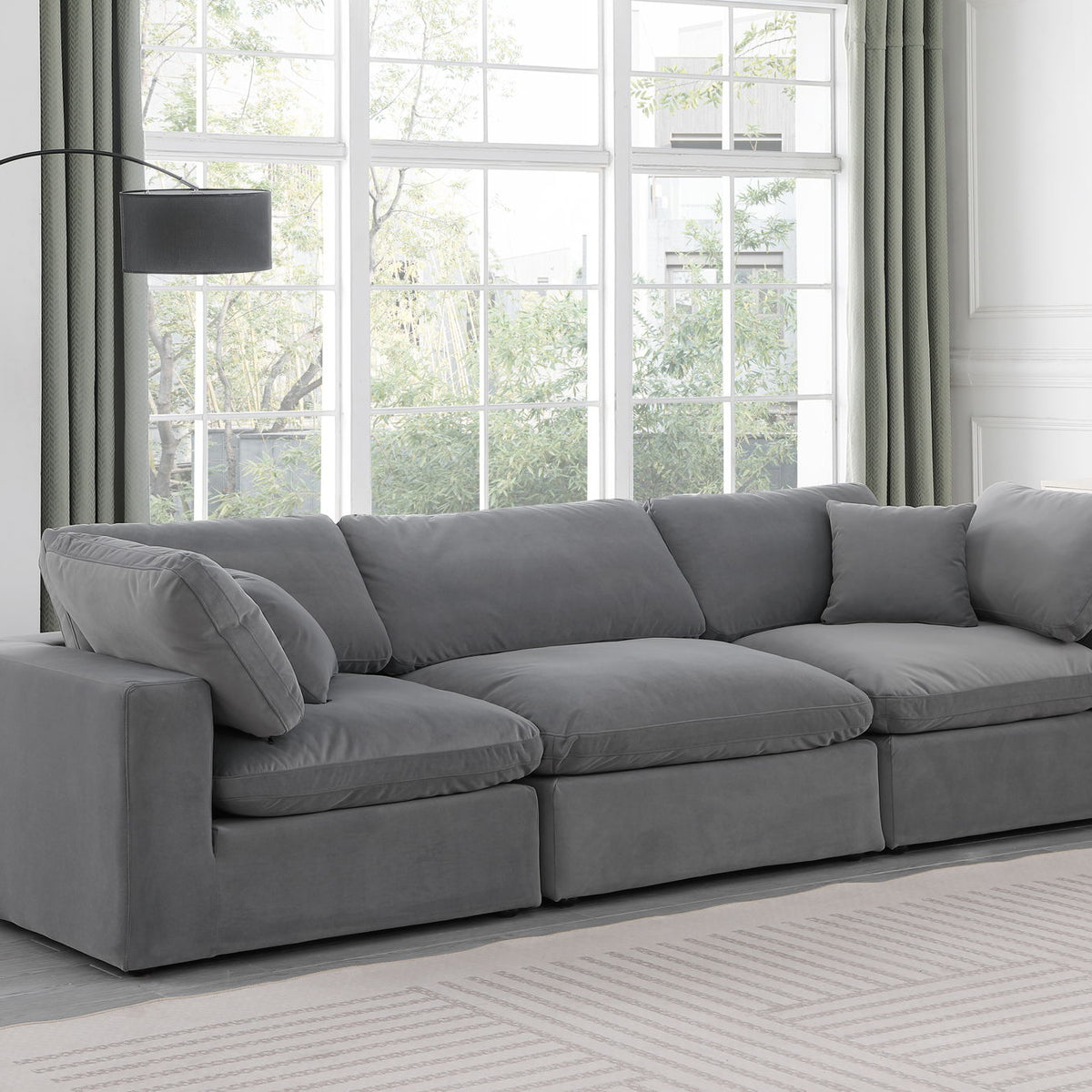 Comfy - Velvet Modular Sofa 3 Seats