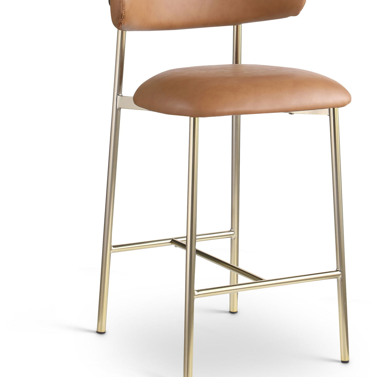 Lupita - Counter Stool With Brushed Gold Frame (Set of 2)