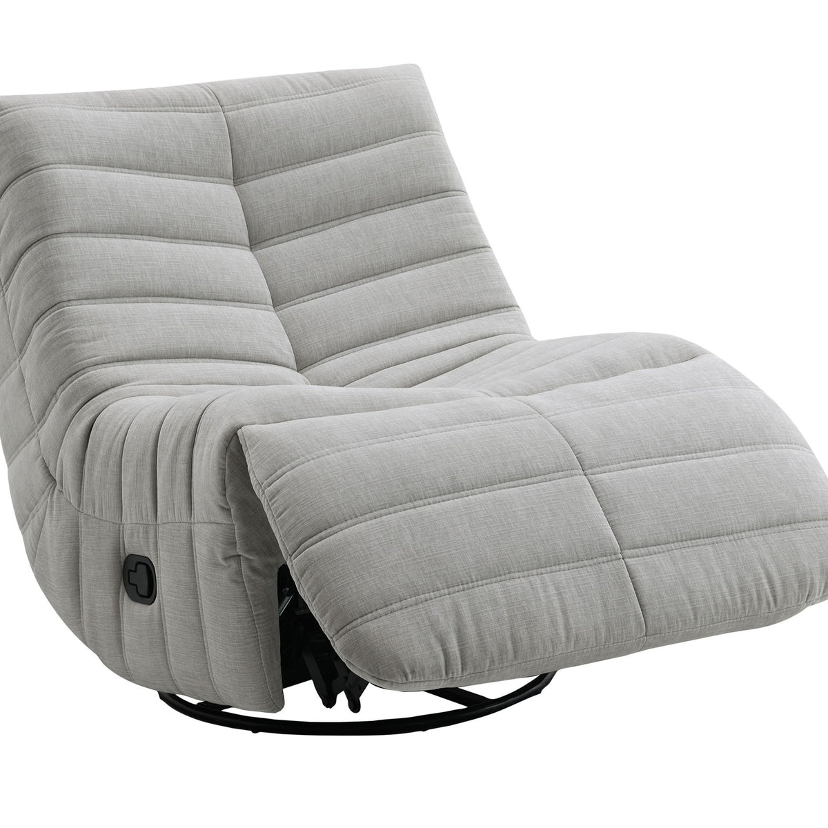 Talmon - Chenille Glider Recliner With Swivel