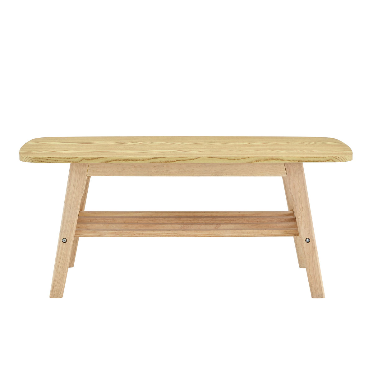 Coffee Table With Double Layer Storage For Living Rooms - Wood