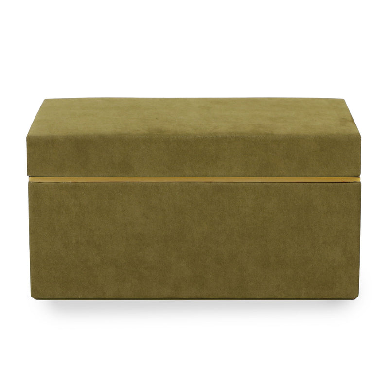 Pisa - Vegan Suede Contract-Grade Storage Box - Green