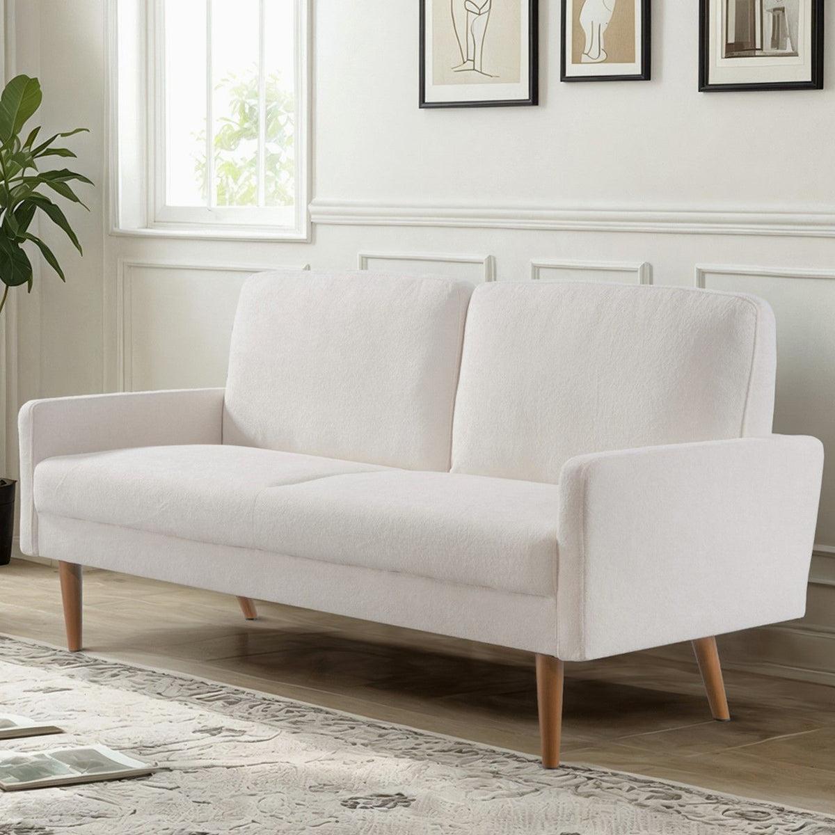 Sofa, European Style With Sleek Design, Modern & Vintage Flair, Upholstered 3 Seater Couch