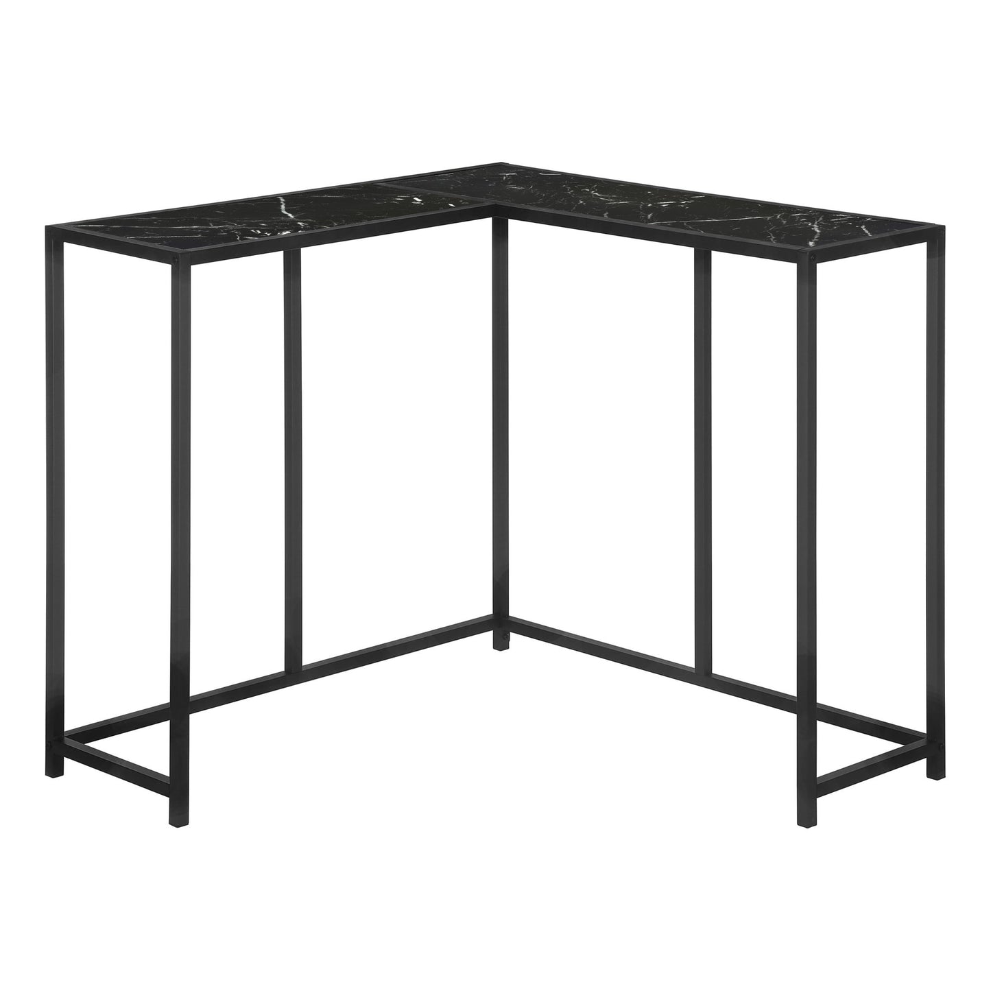 Corner Accent Console Table For Entryway, Unique L-Shaped Design