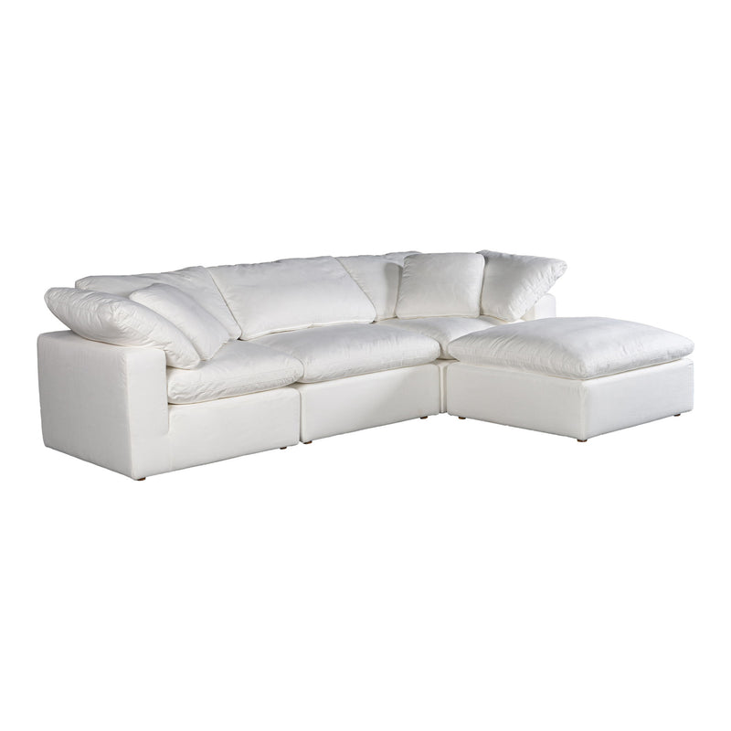 Terra - Livesmart Fabric Condo Lounge Modular Sectional - Cream