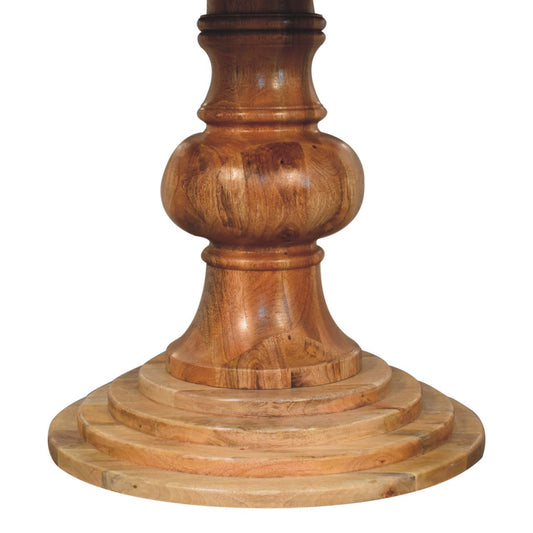 Round Turned Dining Table - Oak