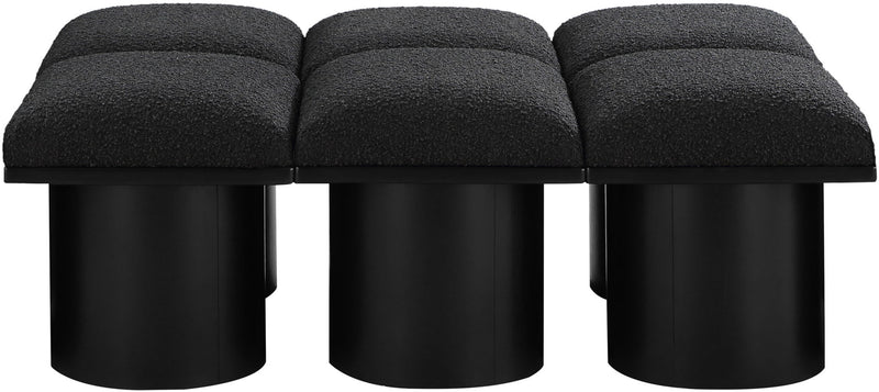 Pavilion - 6 Piece Modular Bench With Black Base