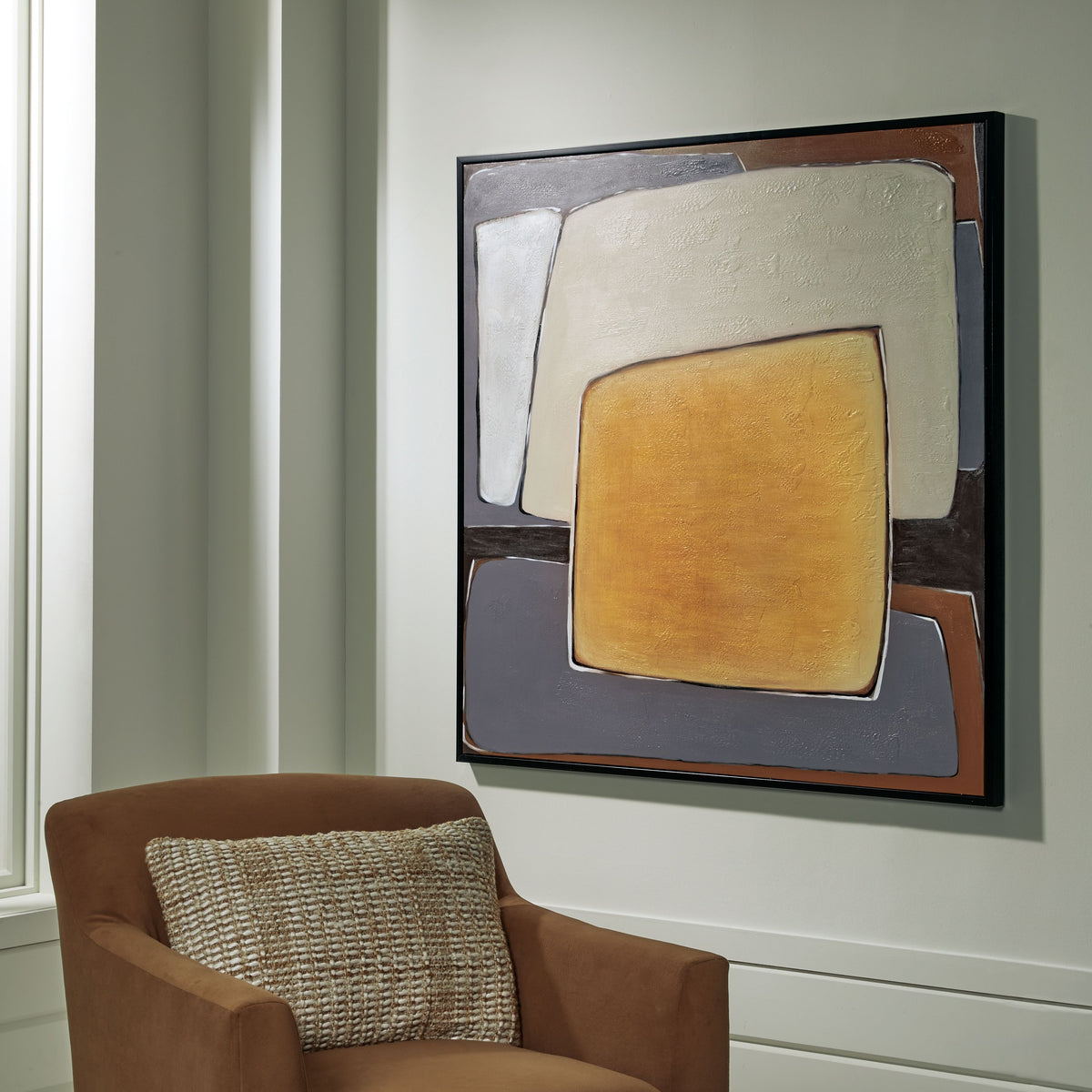 Actman - Cream / Brown / Gray - Wall Art