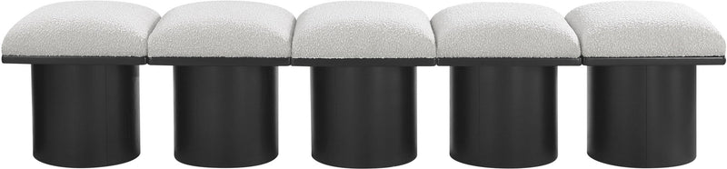 Pavilion - 5 Piece Modular Bench With Black Base