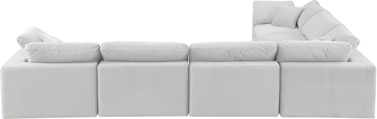 Comfy - 6 Piece Velvet Modular Corner Sectional