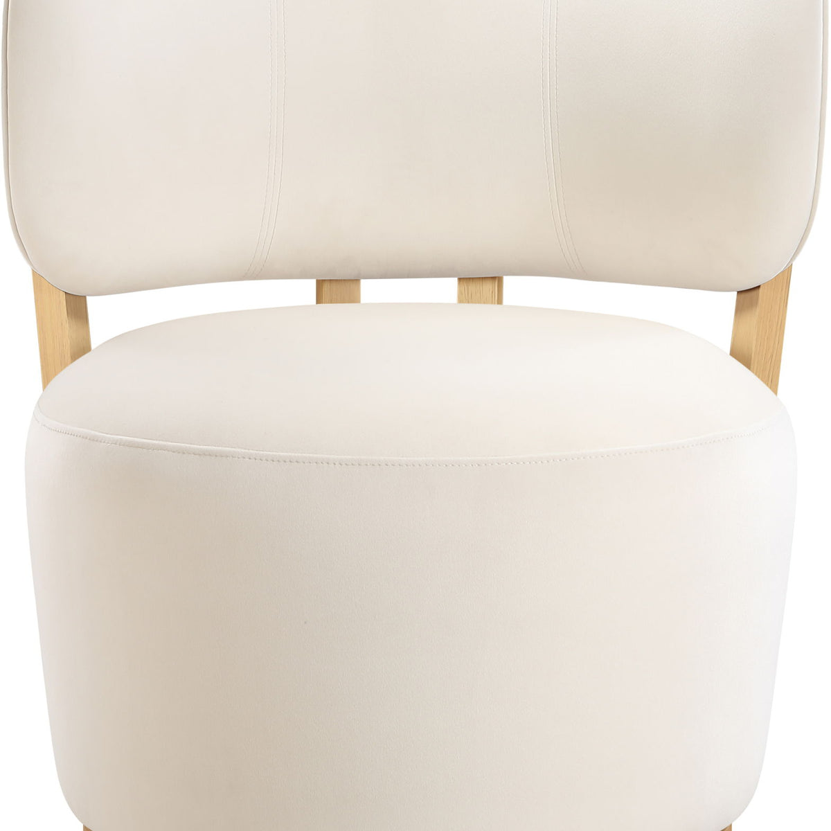 Elara - Velvet Upholstered Swivel Accent Chair - Stained Natural