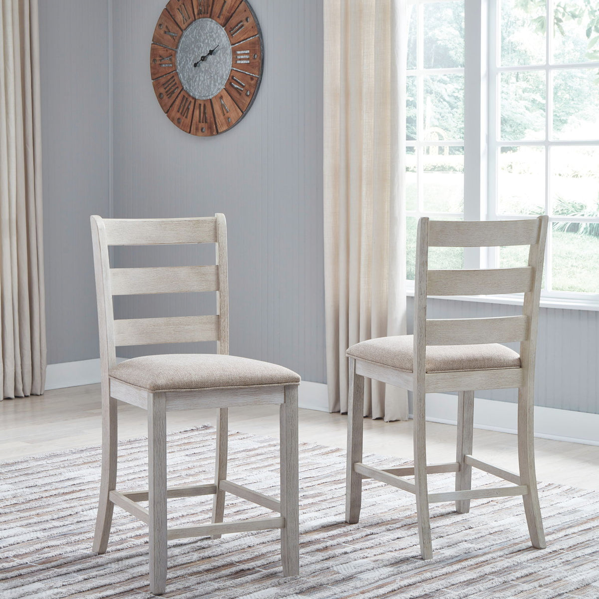 Skempton - Upholstered Barstool (Set of 2) - White