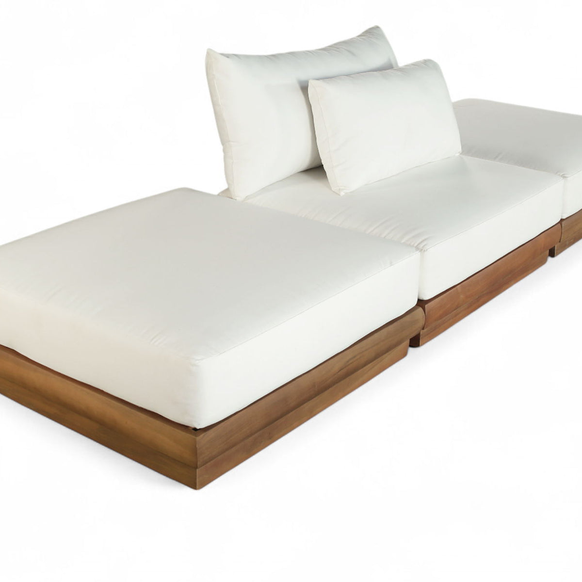 Mirella - 3 Piece Water Resistant Fabric Upholstered Outdoor Patio Modular Sofa