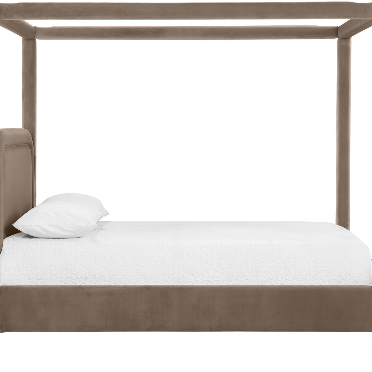 Salina - Velvet Upholstered Bed - Taupe