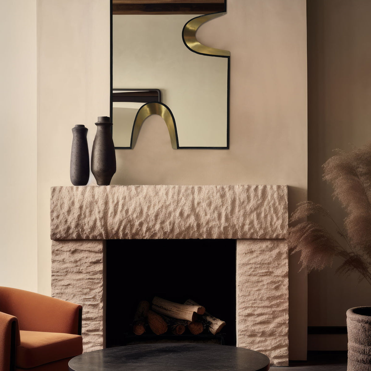 Soleil - Mirror With Gold Accent