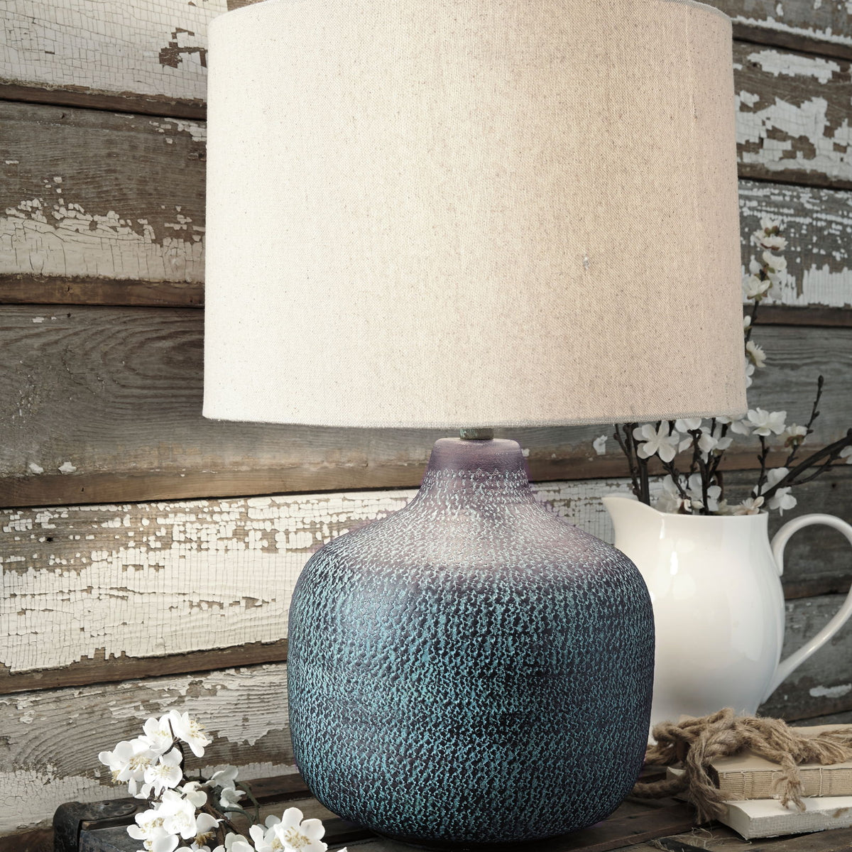Malthace - Metal Table Lamp  - Patina