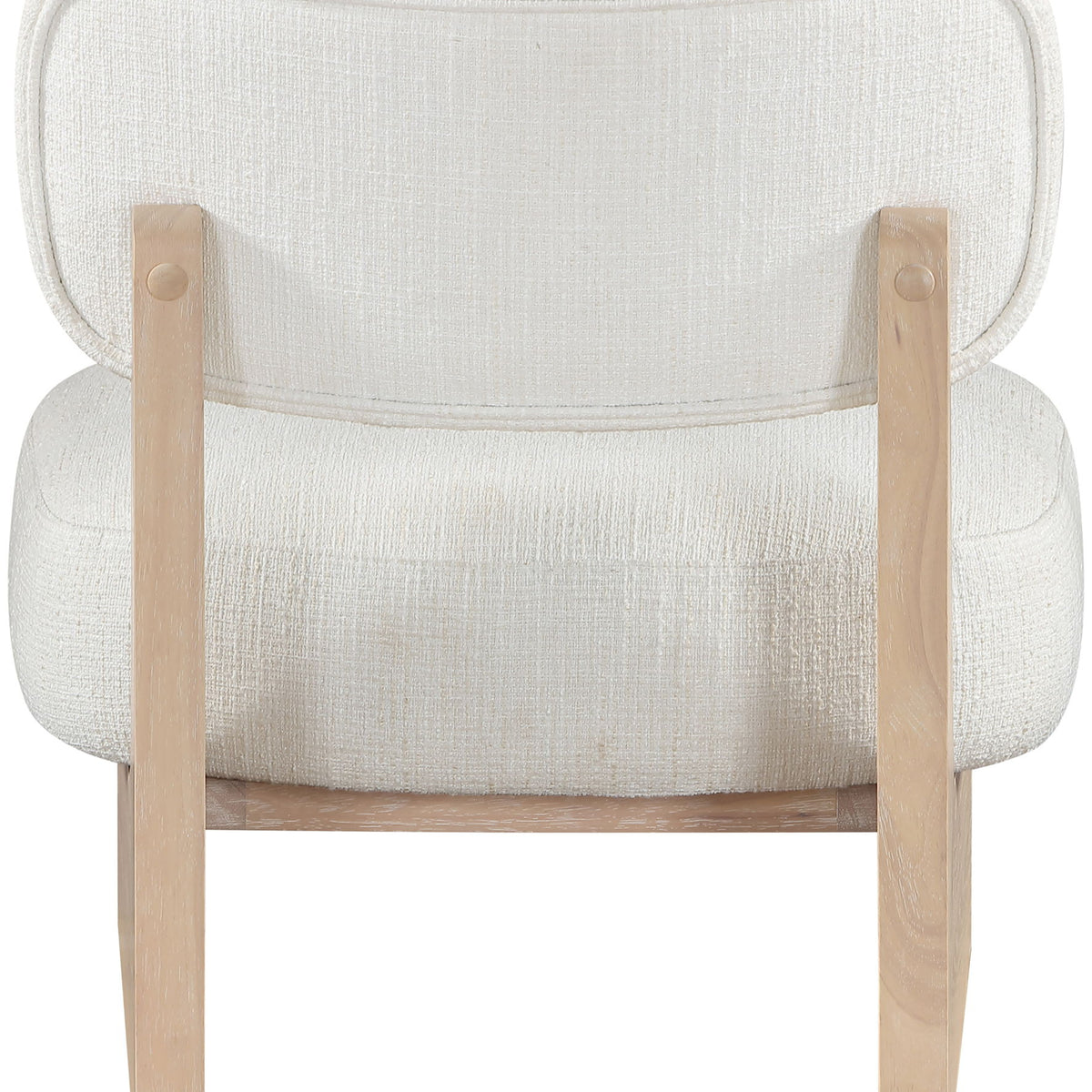 Vetra - Linen Textured Fabric Upholstered Accent Chair With Natural Base