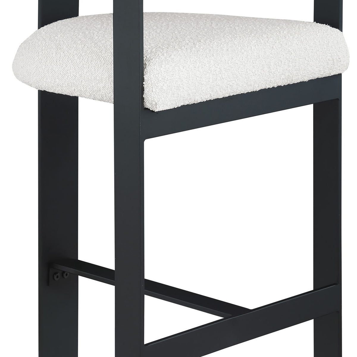 Romeo - Boucle Counter Stool With Black Base (Set of 2)