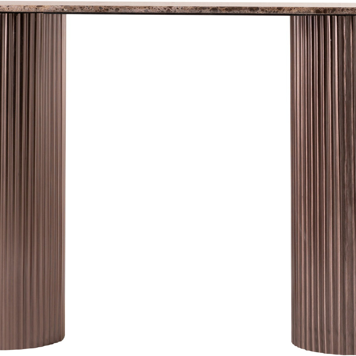 Cindra - Genuine Marble Top And Iron Base Console Table