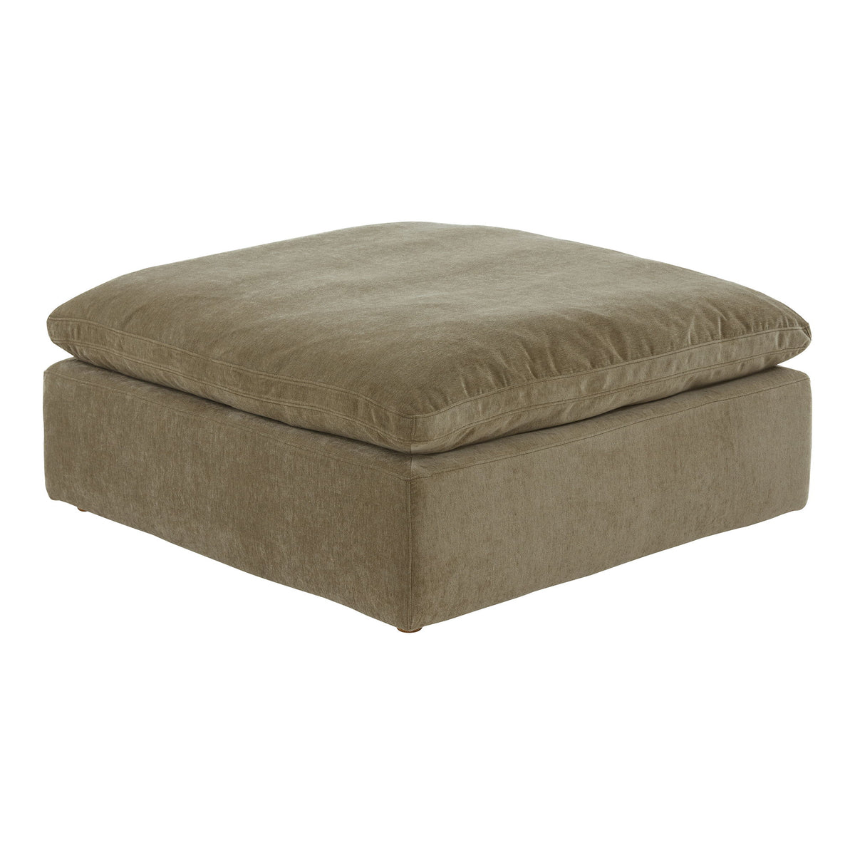 Clay - Performance Fabric Ottoman - Light Brown