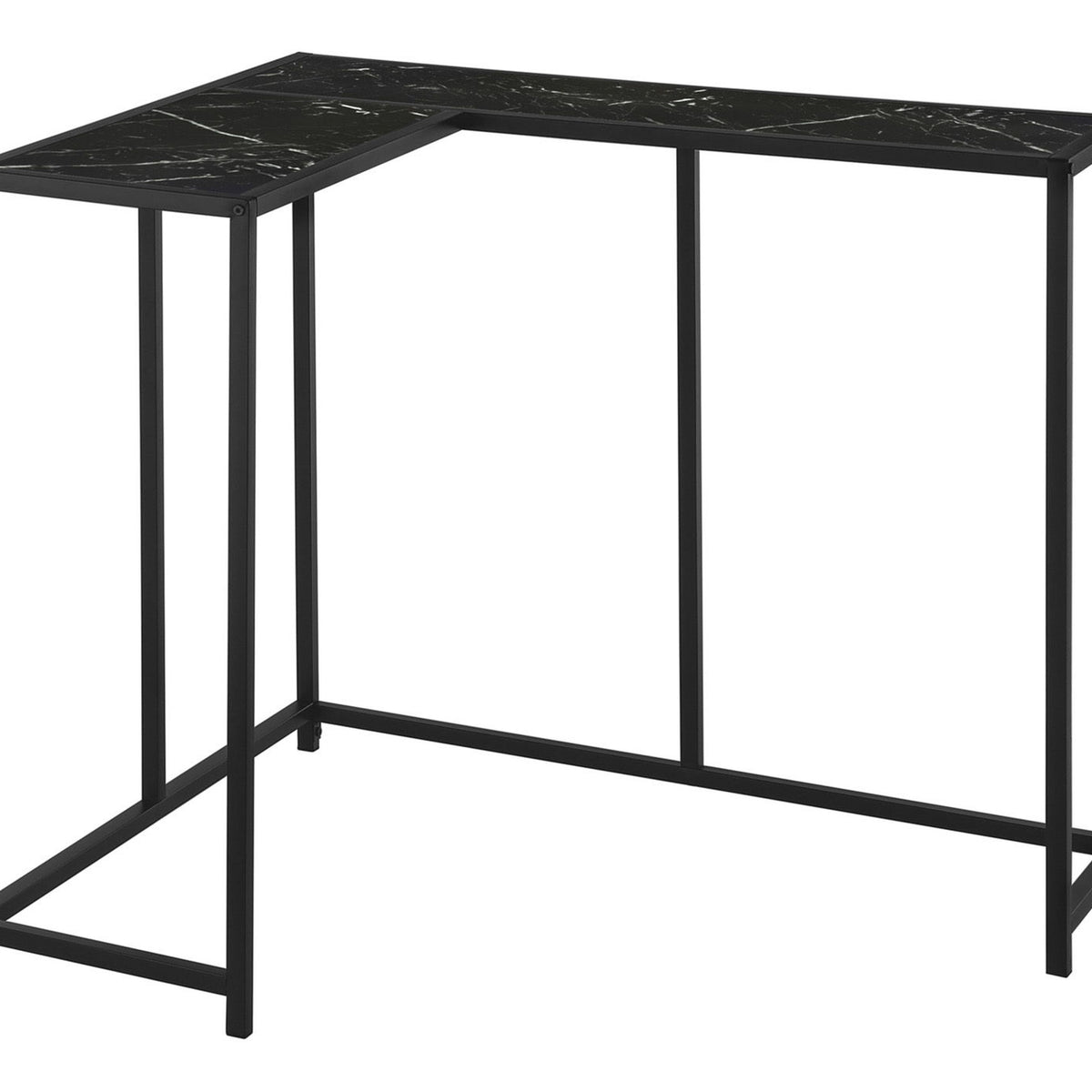Corner Accent Console Table For Entryway, Unique L-Shaped Design