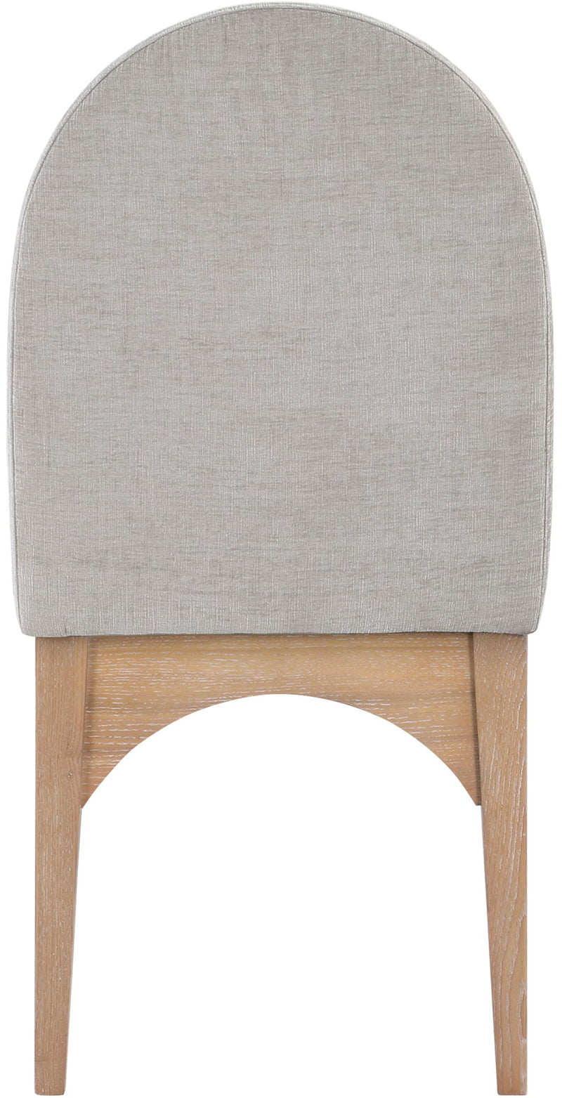 Waldorf - Chenille Dining Side Chair With Natural Legs