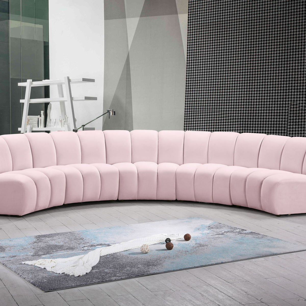 Infinity - 5 Piece Velvet Modular Sectional