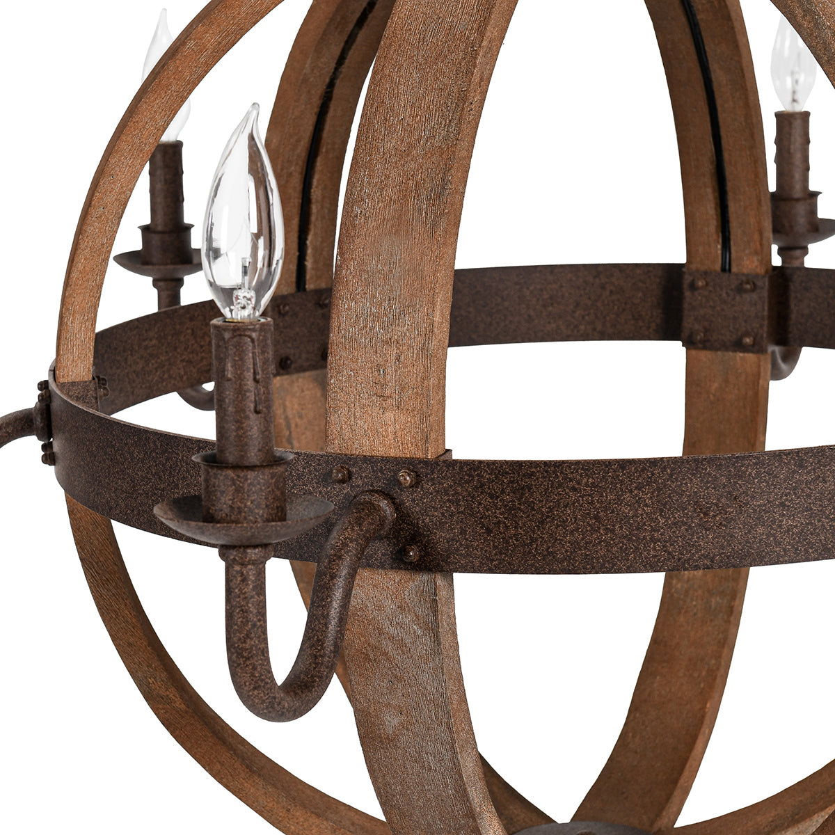 Tarsus - Iron Round Chandelier - Bronze