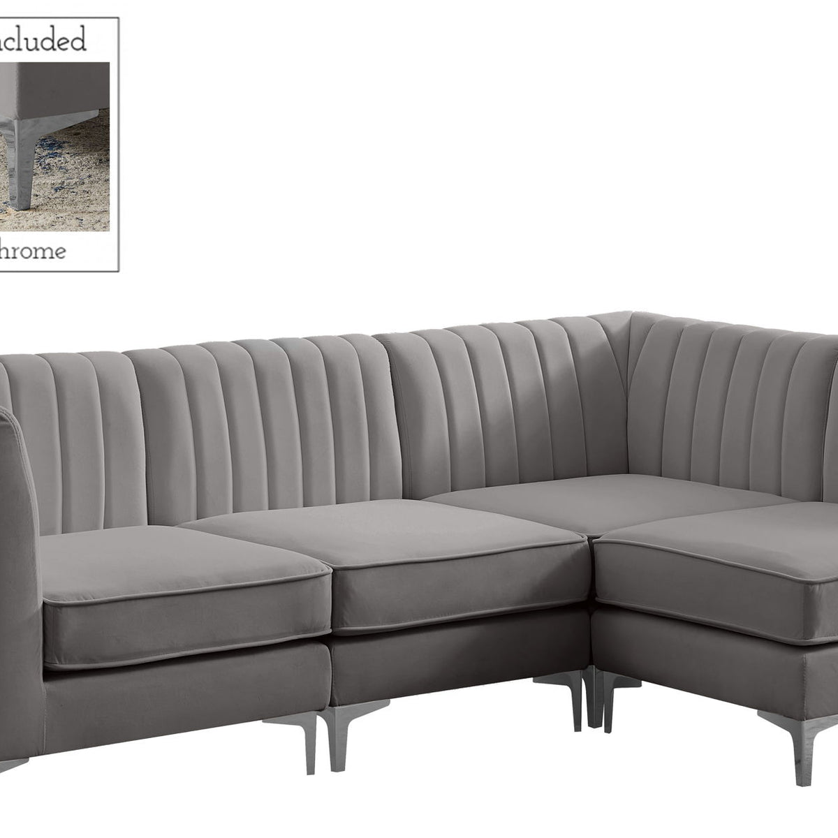 Alina - 4 Piece Modular L-Shaped Sectional