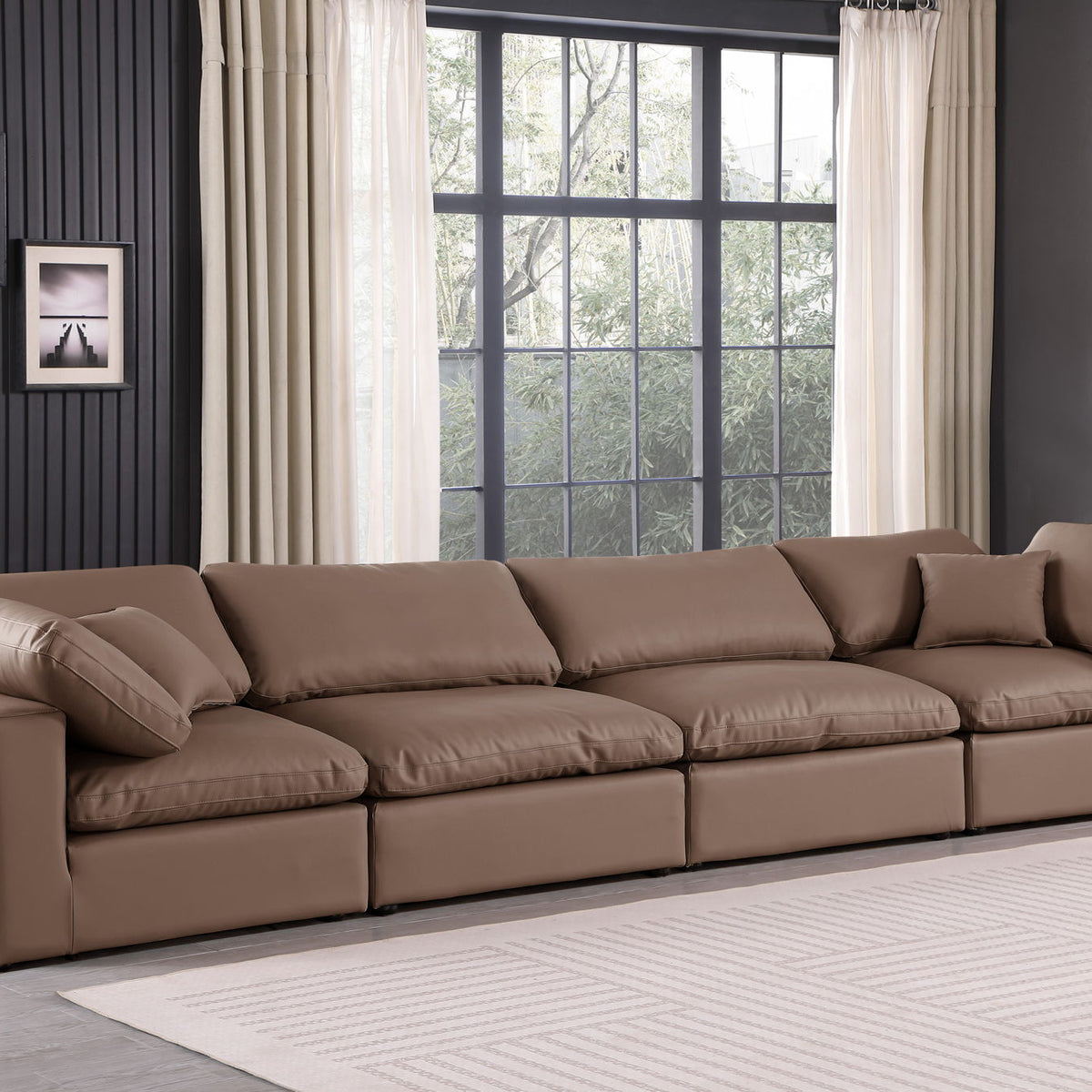 Comfy - Faux Leather Modular Sofa 4 Seats