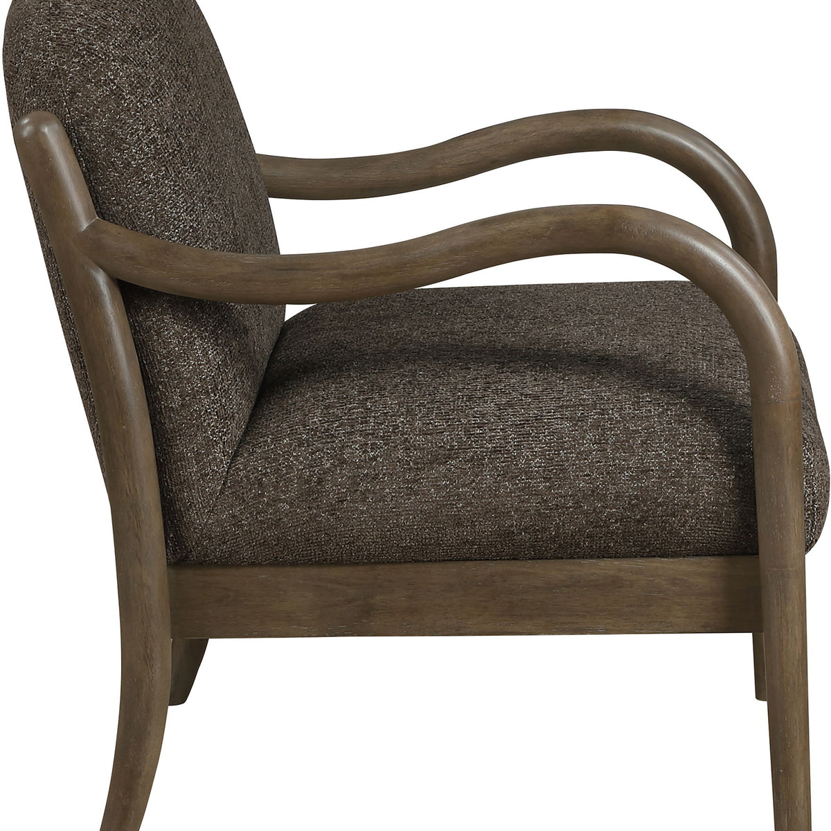 Helmsley - Performance Fabric Upholstered Accent Chair - Brown Frame