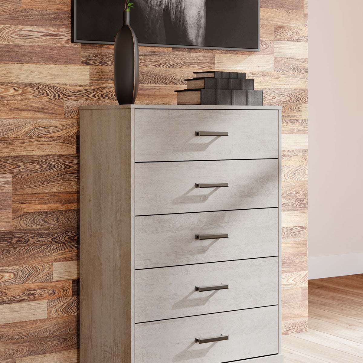 Shawburn - Five Drawer Chest - Gray