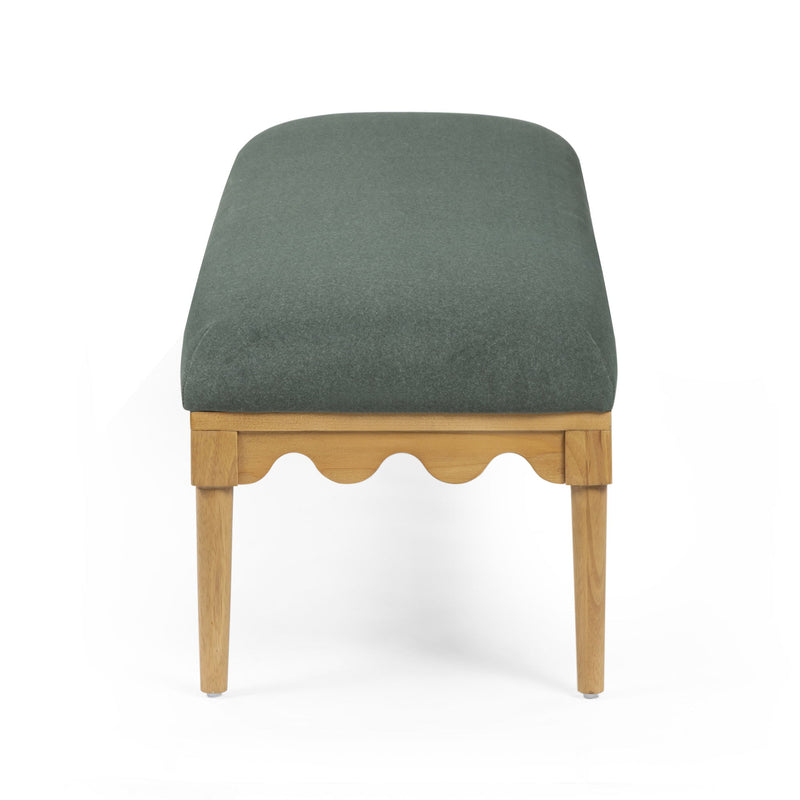 Oodle - Vegan Mohair Bench, Natural Ash Legs