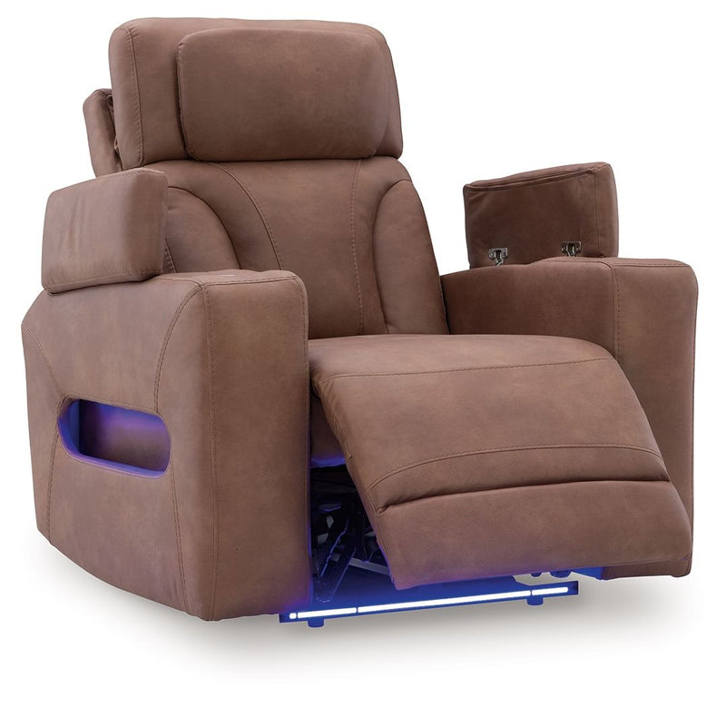Clean-Slate - Power Recliner / Adj Headrest - Caramel