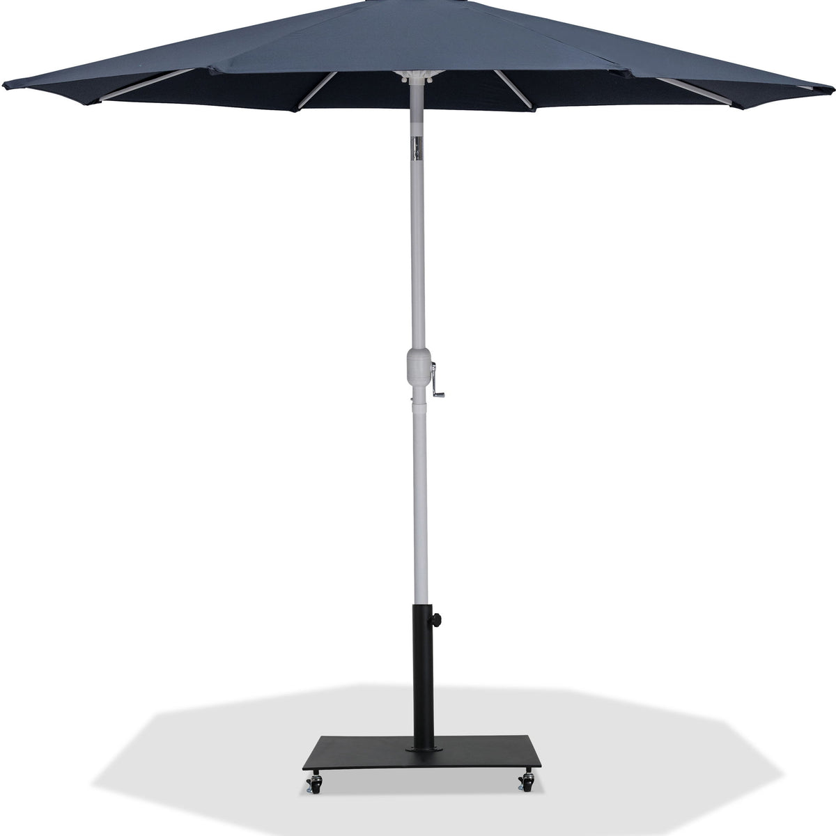 Fiji - Aluminum Patio Umbrella With Square Black And White Base