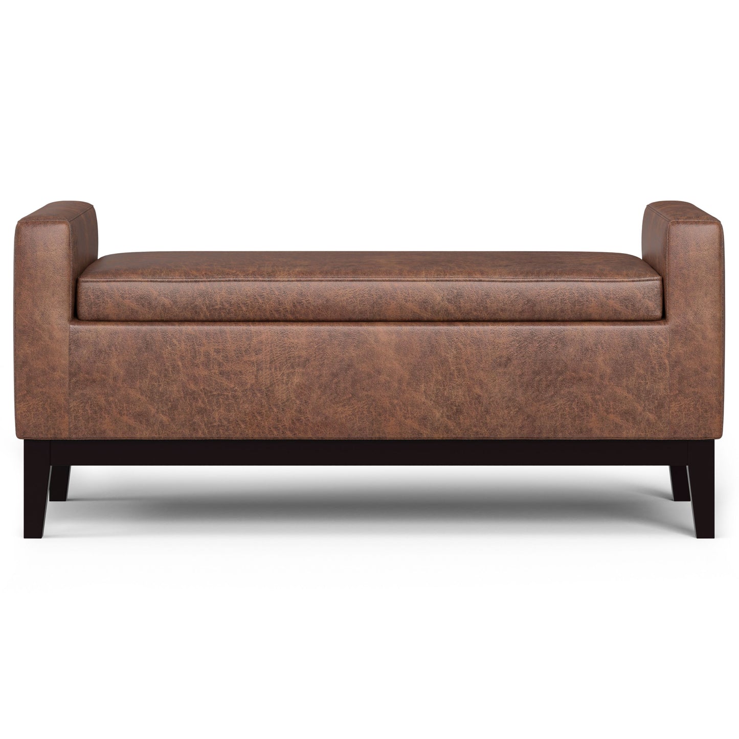 Amber - Rectangular Storage Ottoman - Brown