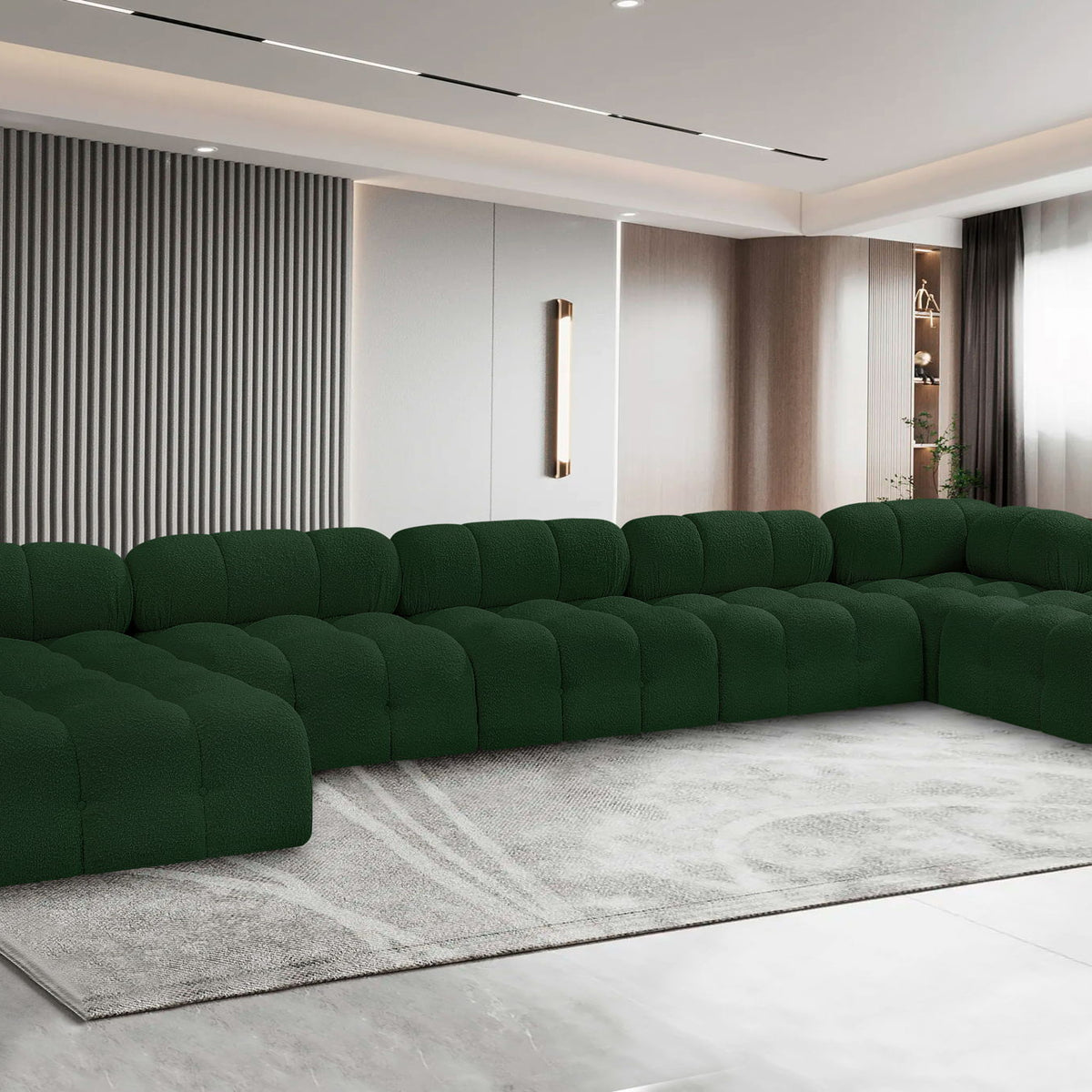 Ames - 7 Piece Fabric Modular U-Shaped Sectional