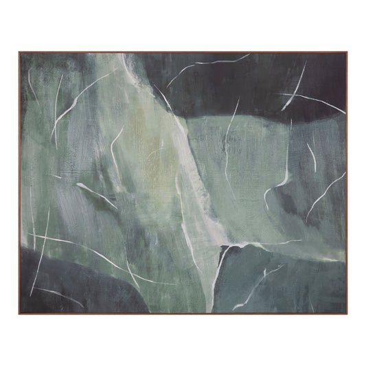 Impression - Framed Painting Verdant Palette - Dark Gray