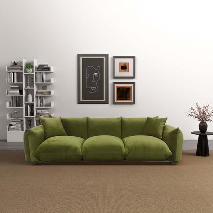 Ashcroft Furniture Arlo Olive Green Velvet Sofa