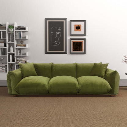 Ashcroft Furniture Arlo Olive Green Velvet Sofa