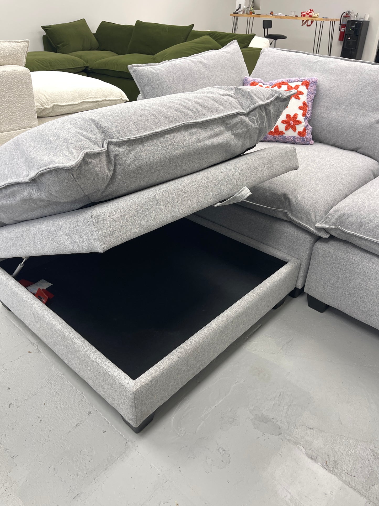 Grey 4 Piece Cloud Couch Sectional