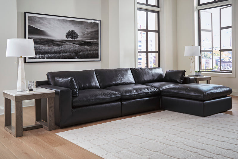 Ashley Furniture Emilia Genuine Leather Cloud Sectional