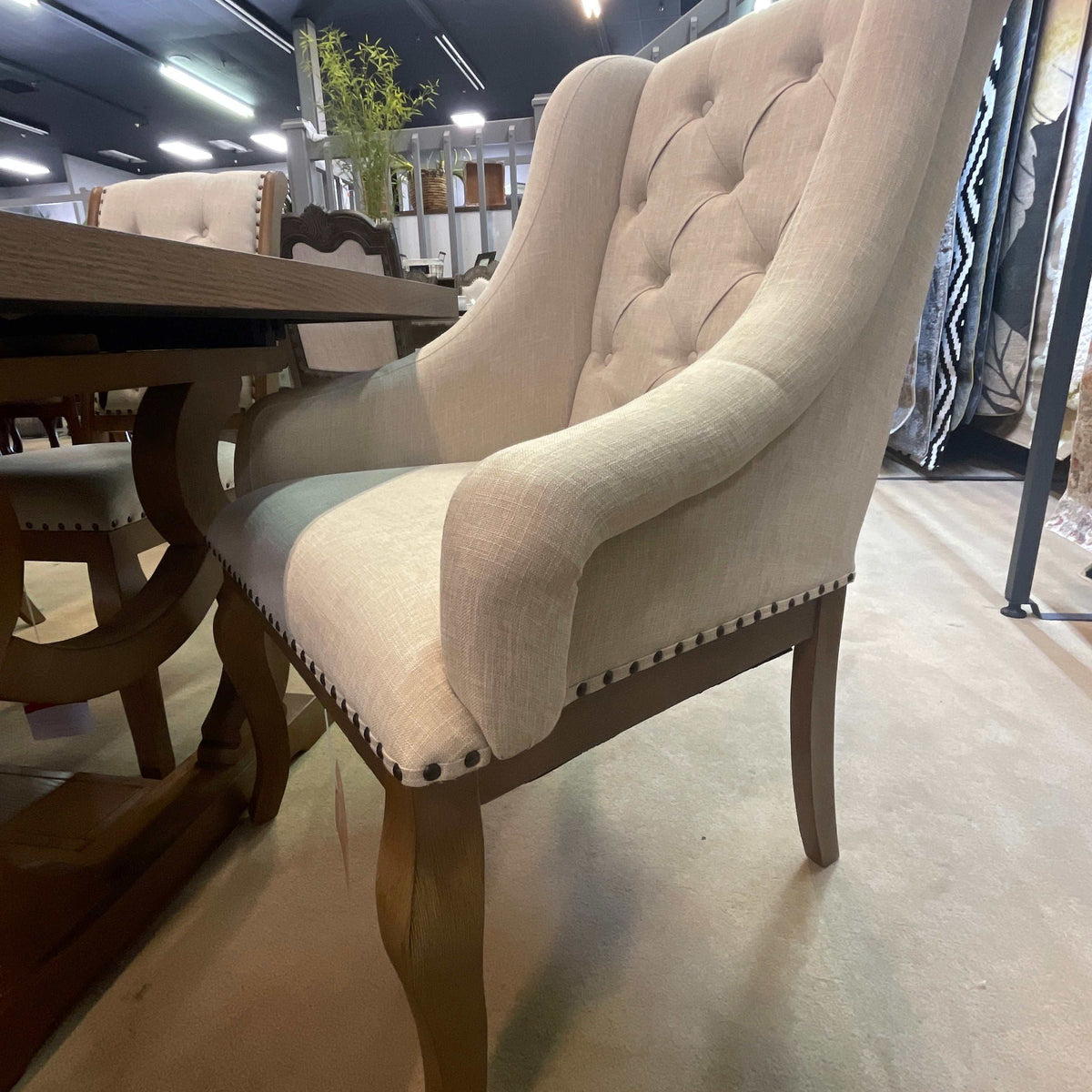 Brockway Cream & Barley Brown Arm Chairs (Set of 2)