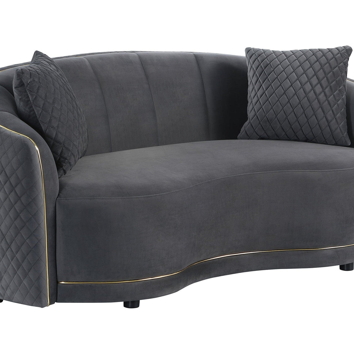 Brookside Dark Grey Loveseat