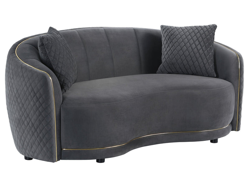 Brookside Dark Grey Loveseat
